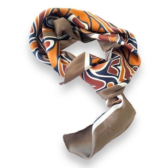 Boma Jocelyne Mange Native Sun Face Scarf Neutral Scarves Chocolate Brown Wrap - Picture 4 of 7